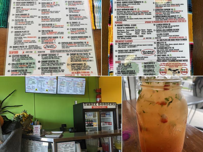 Three Borders Brunch and grill Menu