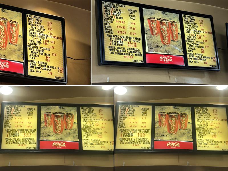 Pollo A La Brasa Menu