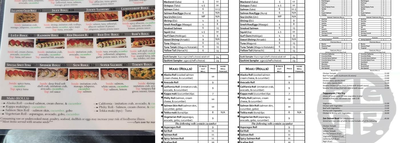 Zen 5 Menu