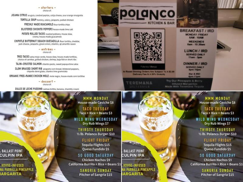 Polanco Kitchen & Bar Menu