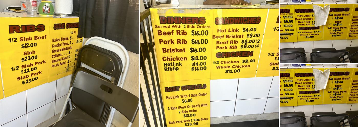 Kim's Bar-B-Que Menu