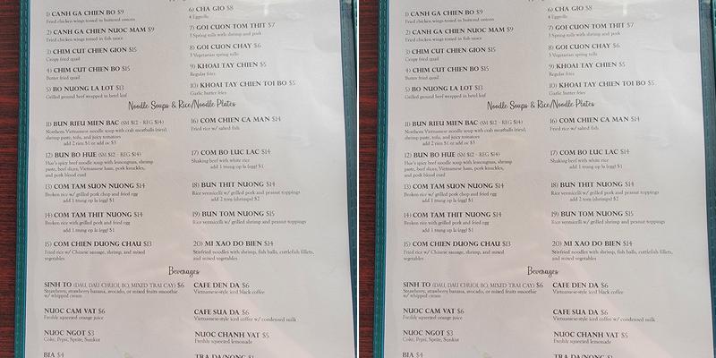 binh dan Menu
