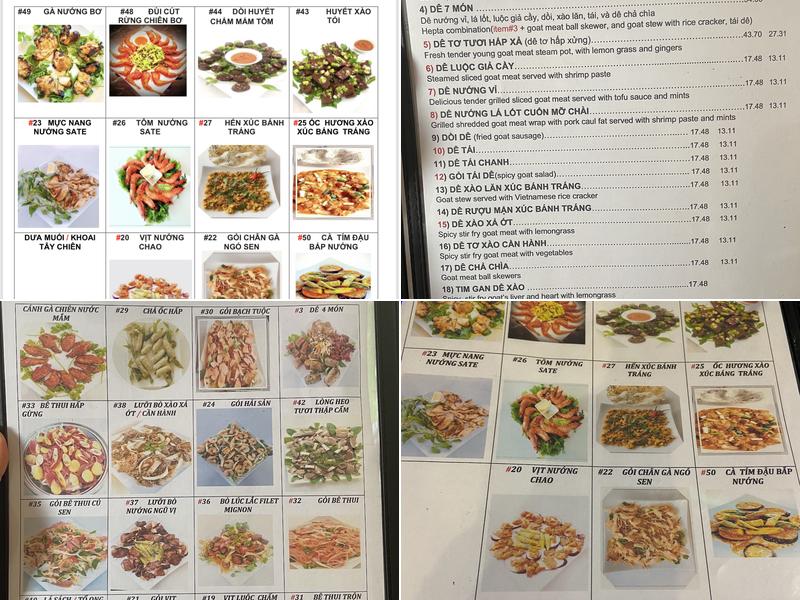 Bình Minh | Lẩu Dê Menu