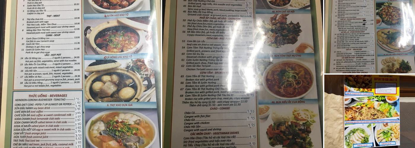 Phi Long Restaurant Menu