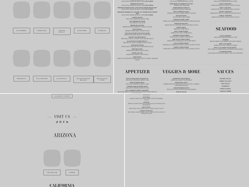 Gen Korean BBQ House Menu