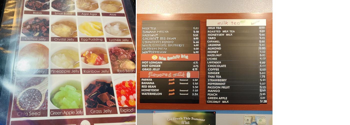 Tapioca Express Menu
