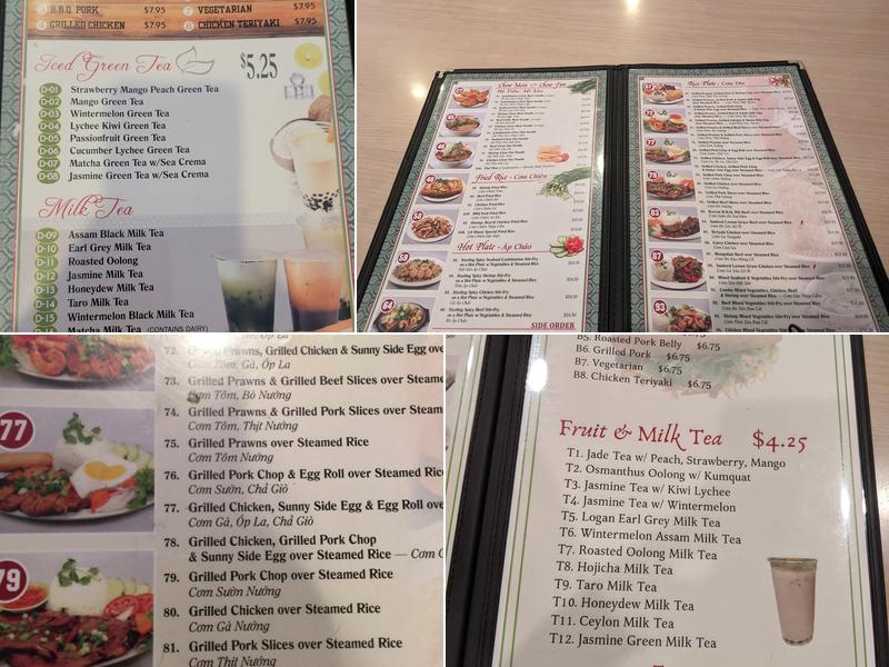 Phở La Menu