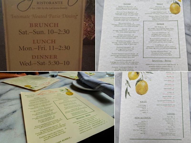Magic Flute Restaurant Menu
