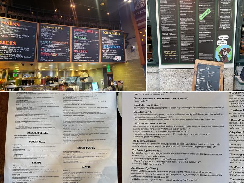 The Grove - Yerba Buena Menu