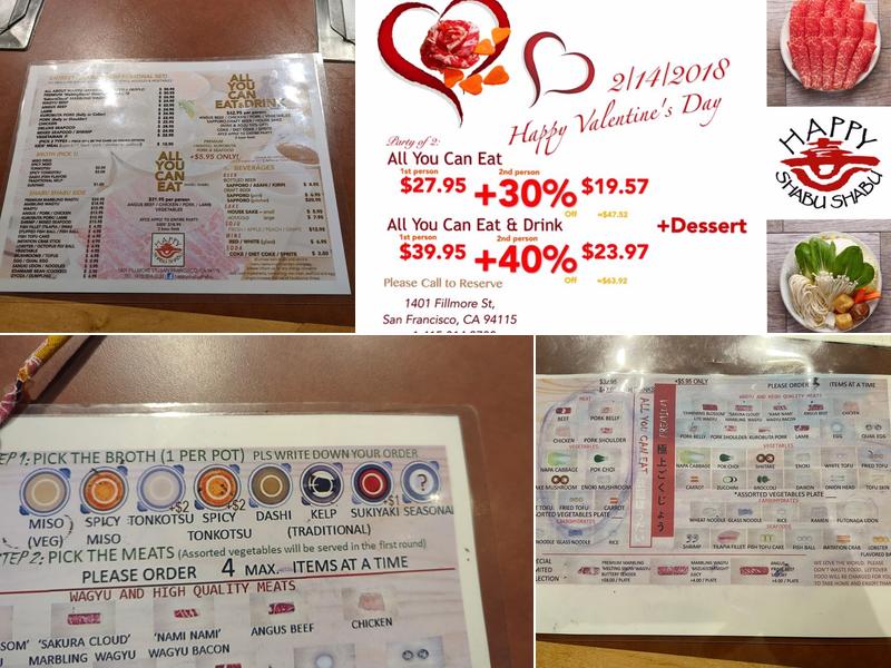 Happy Shabu Shabu Menu