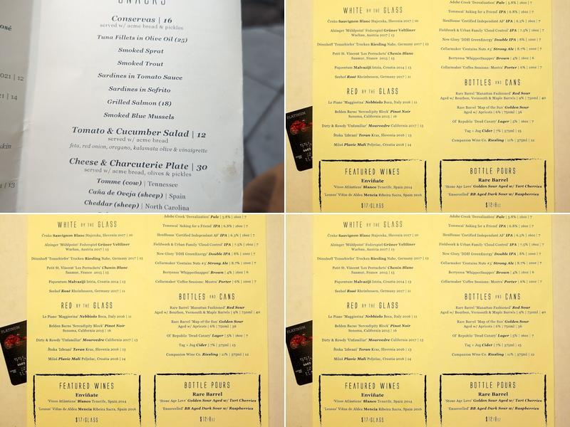 Fool's Errand Menu