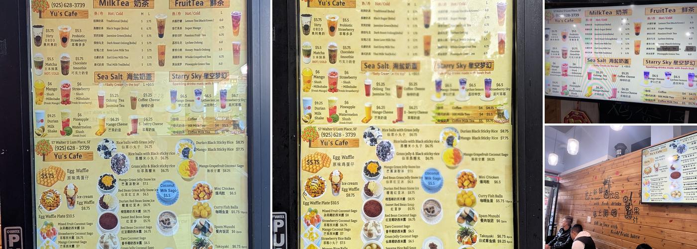 Yu’s Cafe Menu