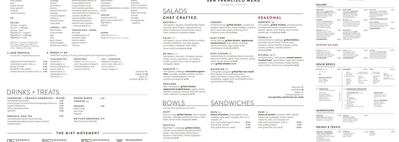 Mixt Menu