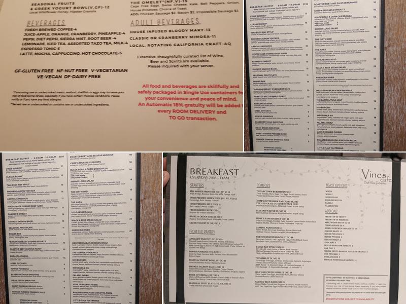 Vines Cafe Menu