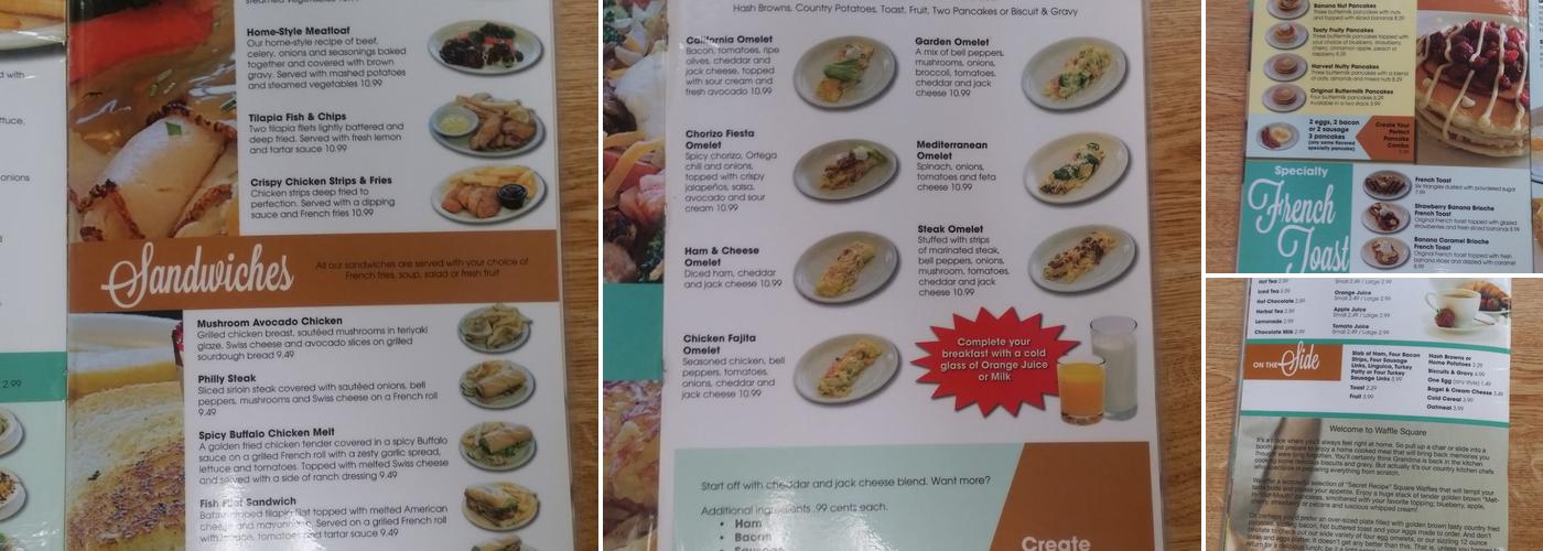 Waffle Square Menu