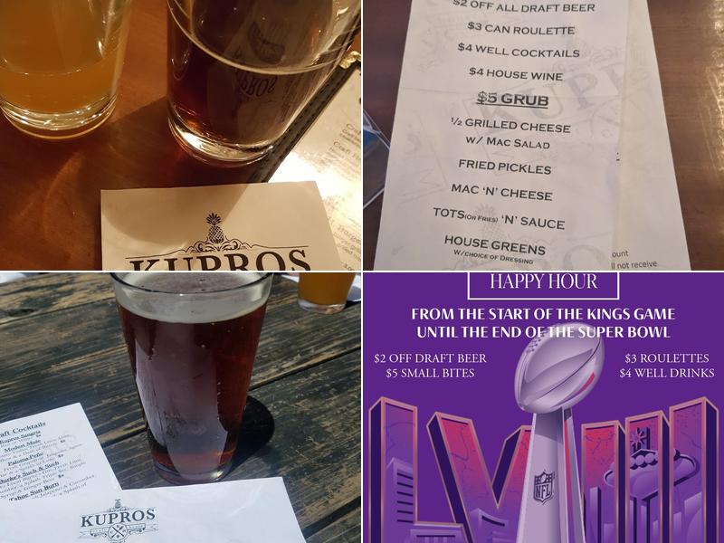 Kupros Craft House Menu