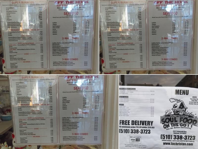 Off the Hook Seafood & Super Burritos Menu