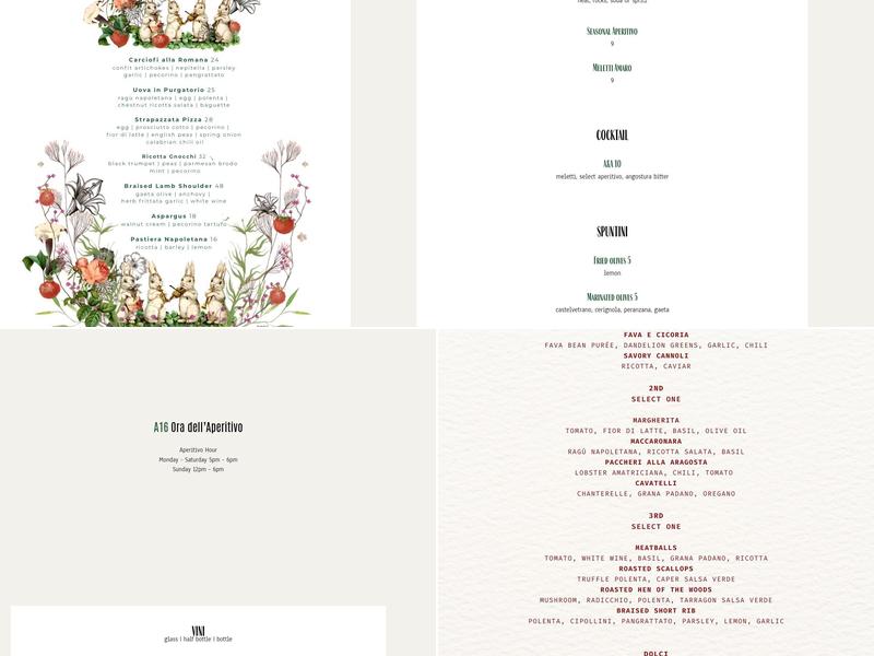 A16 Menu