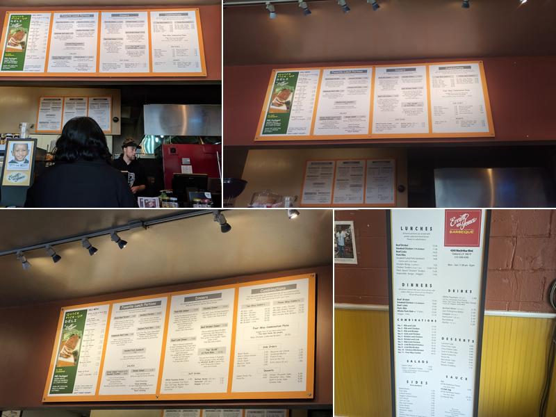 Everett & Jones Barbeque - MacArthur Menu