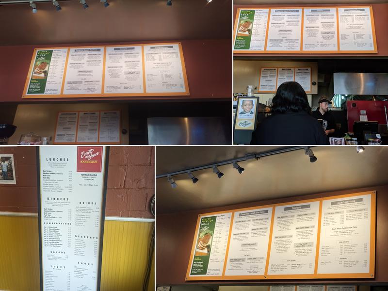 Everett & Jones Barbeque - MacArthur Menu
