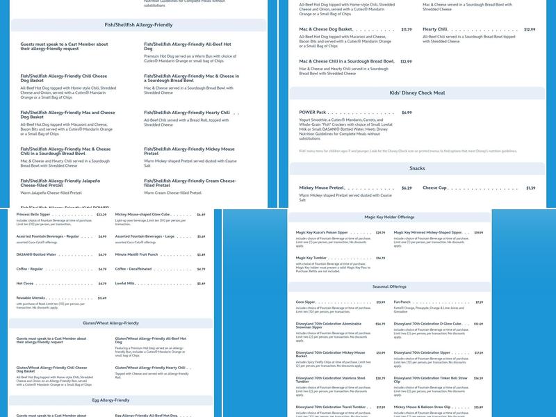 Refreshment Corner Menu