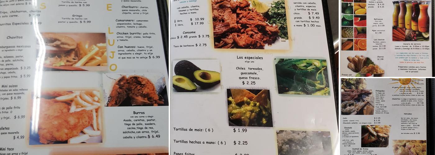 El Rincon Chilango Menu