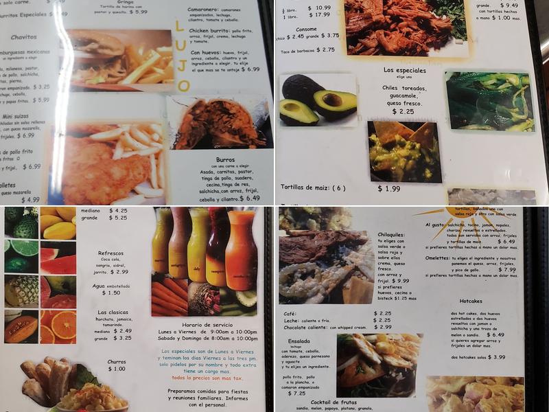 El Rincon Chilango Menu