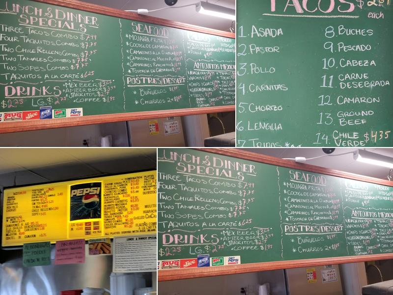 Ranchito Tacos Al Carbon Menu