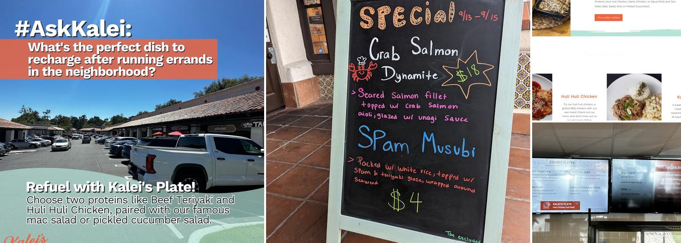 Kalei’s Kitchenette Menu