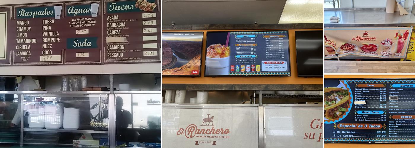 El Ranchero Taco Shop Menu