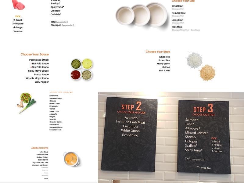 Poki One N Half Menu