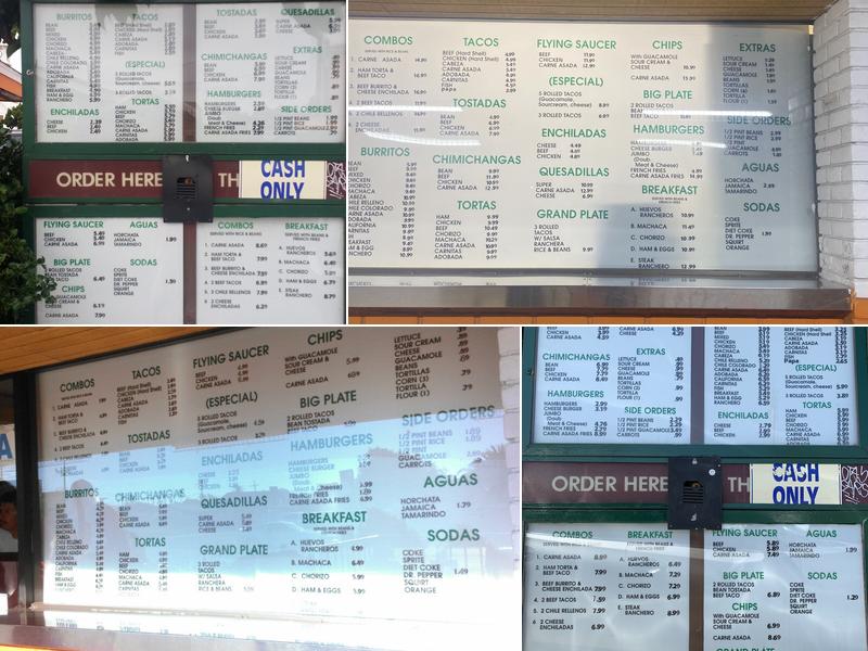 Los Taquitos Taco Shop(Cash Only) Menu