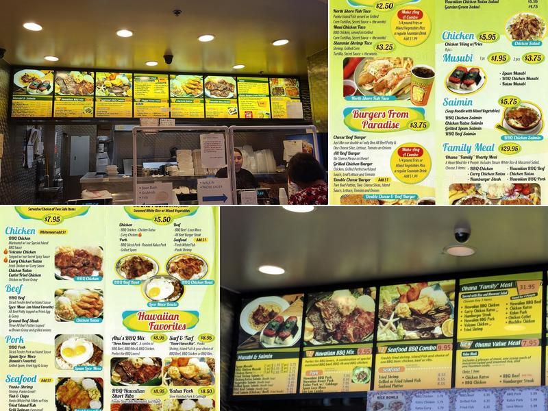 Ohana Hawaiian Barbecue Menu
