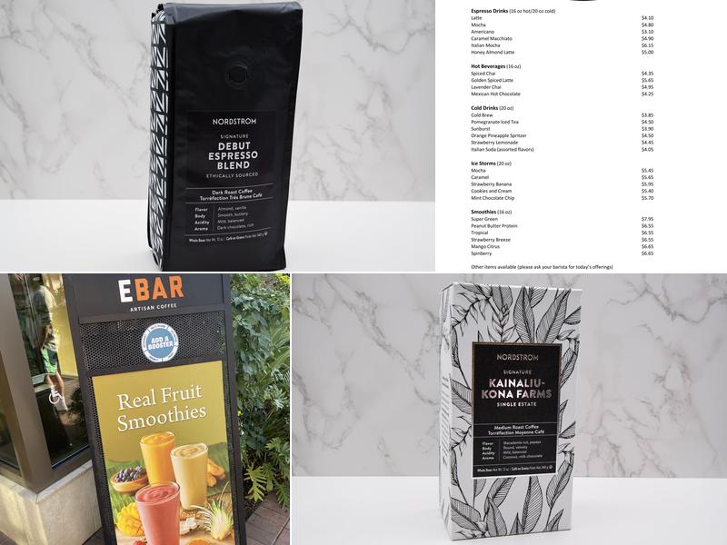 Nordstrom Ebar Artisan Coffee Menu