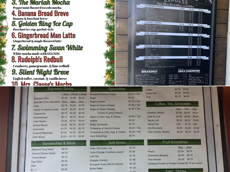 Java Hut Express Menu