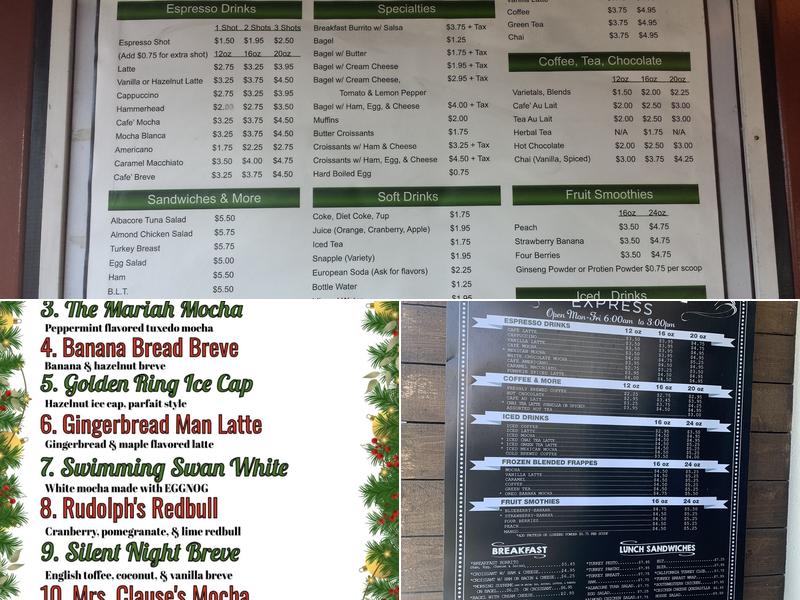Java Hut Express Menu