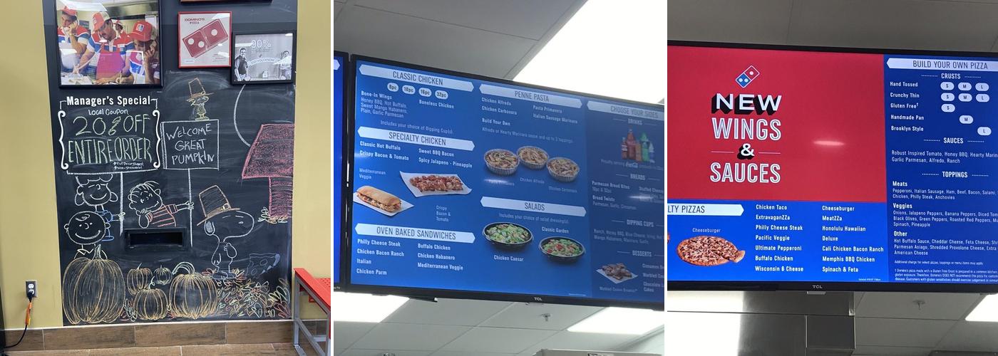 Domino's Pizza Menu