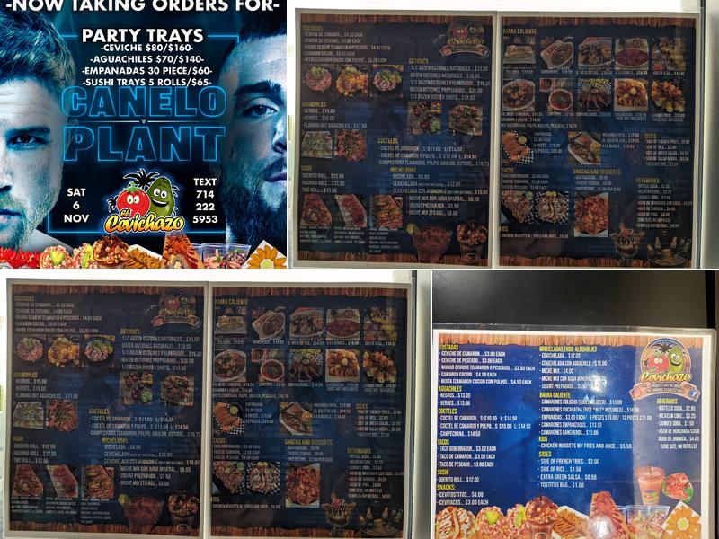 El Cevichazo Menu