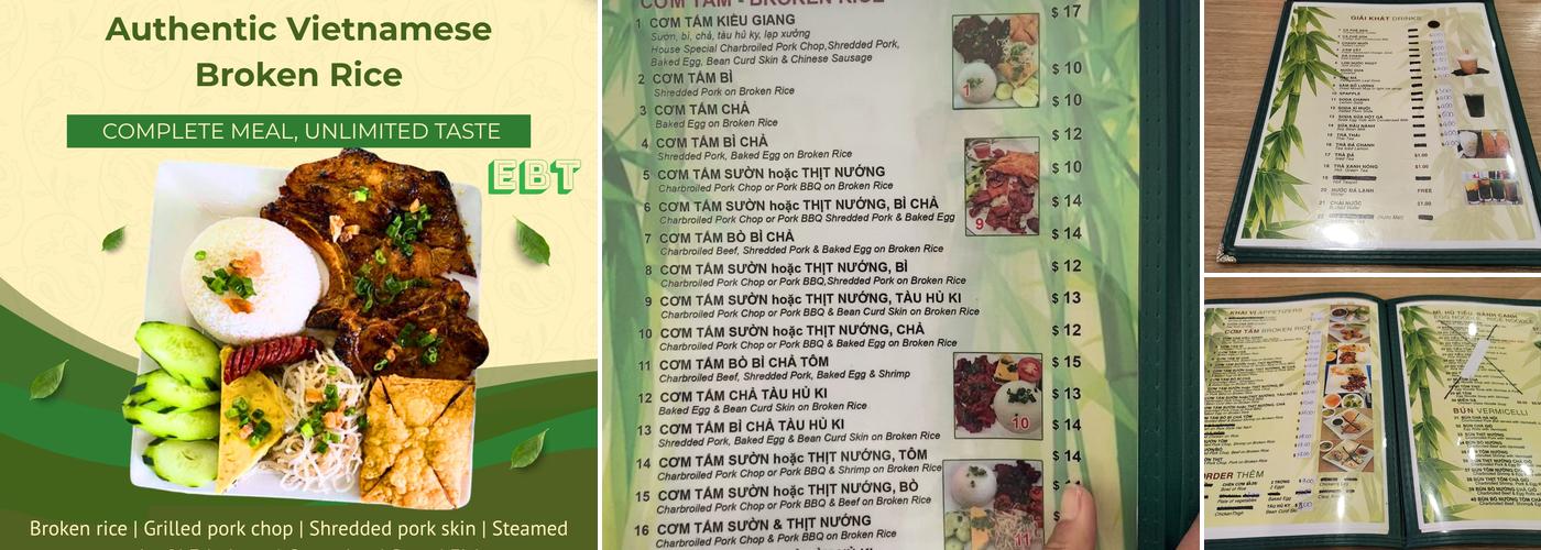 Cơm Tấm Kiều Giang Menu