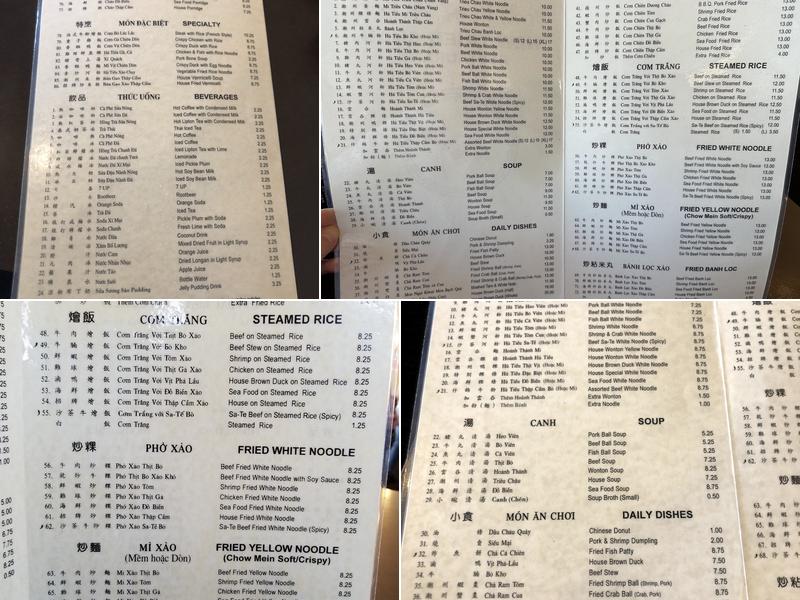 New Trieu Chau Restaurant Menu