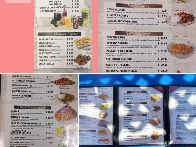Señor Pollo Menu