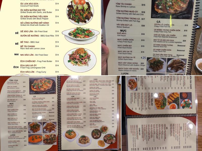 6 Van 8 Menu