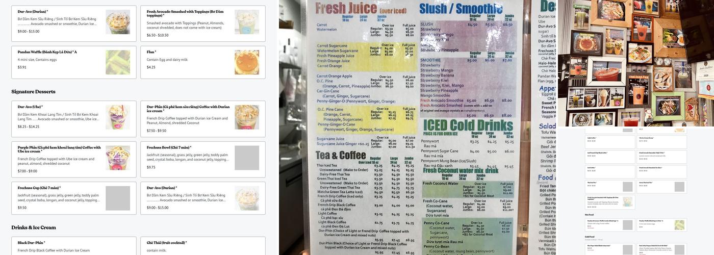 Frechuss Menu