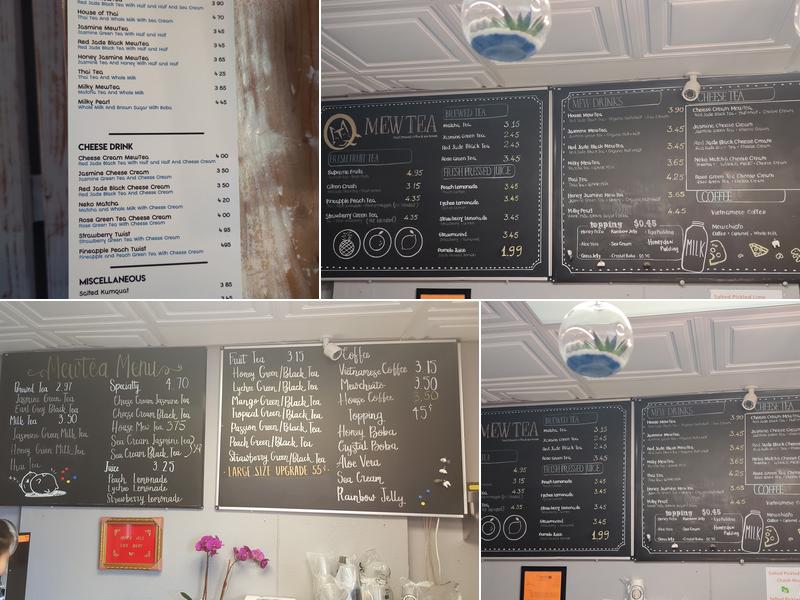 Mew Tea Cafe Menu