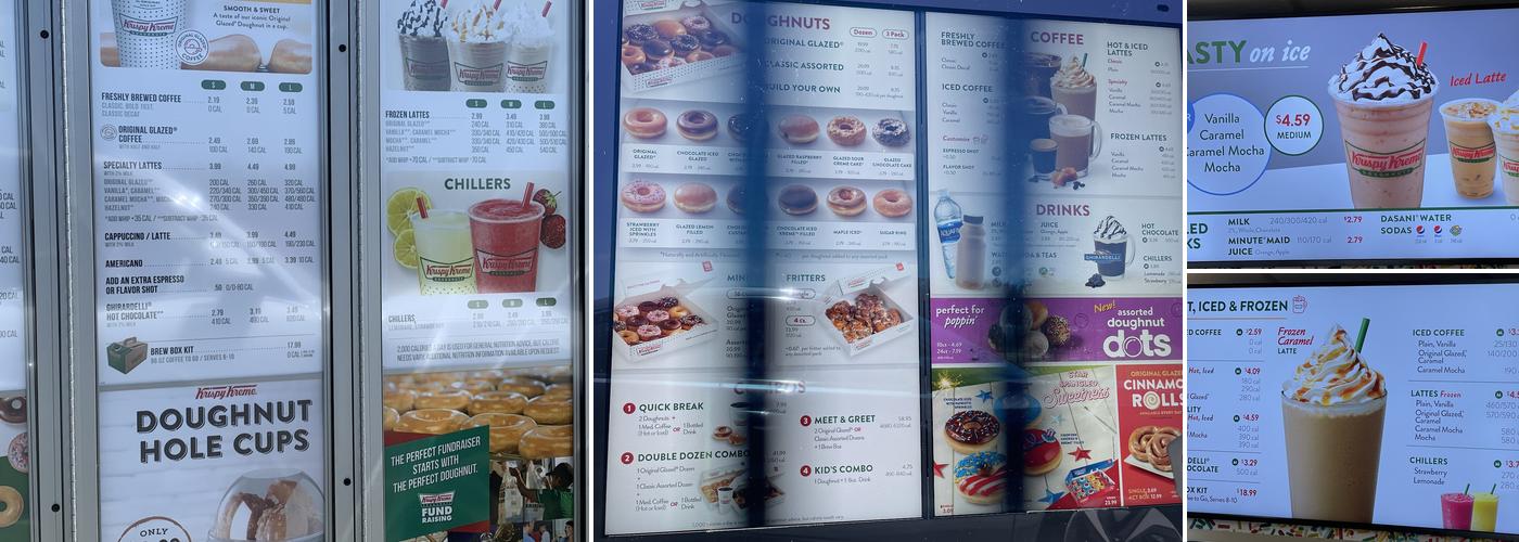 Krispy Kreme Menu