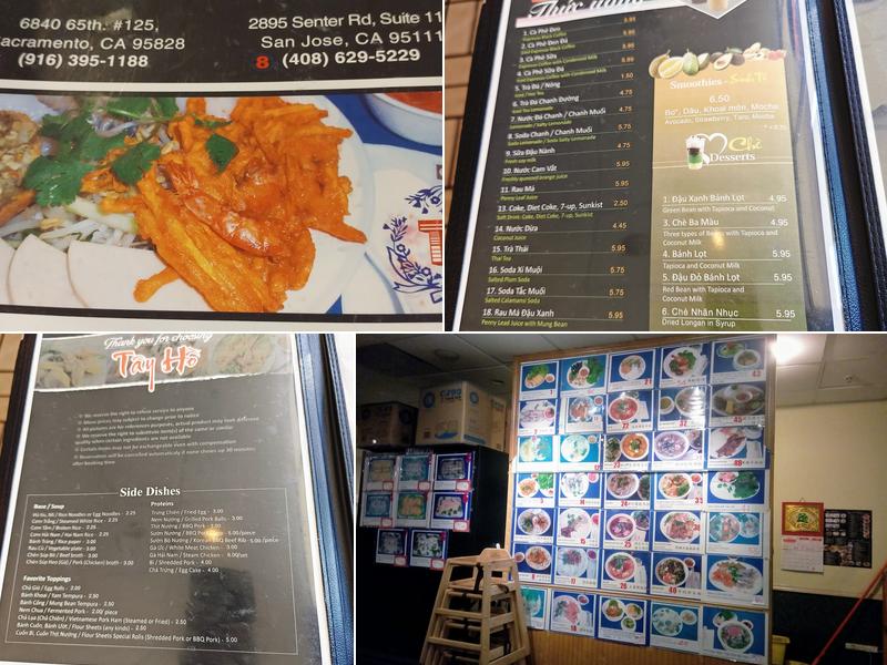 Bánh Cuốn Tây Hồ Restaurant Menu