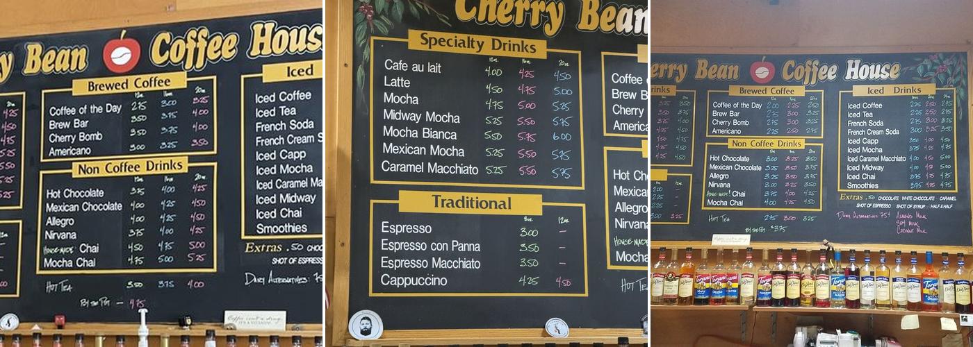 Cherry Bean Coffee Roasting Co. Menu