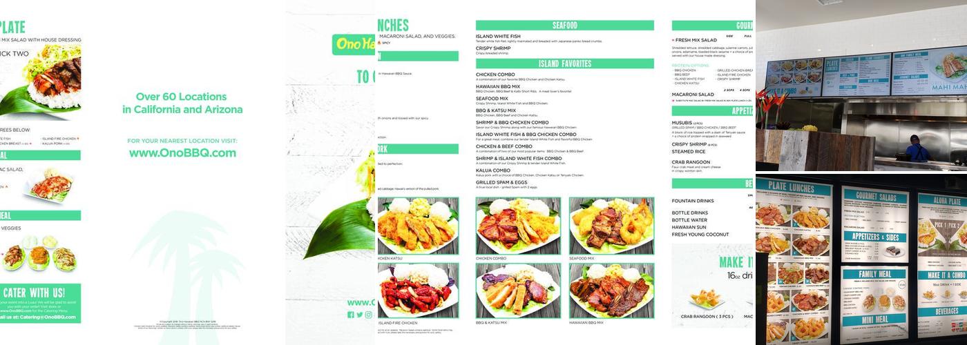 Ono Hawaiian BBQ Menu