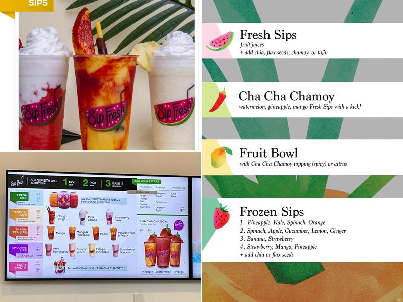 Sip Fresh Menu