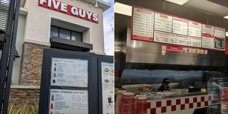 Five Guys Menu